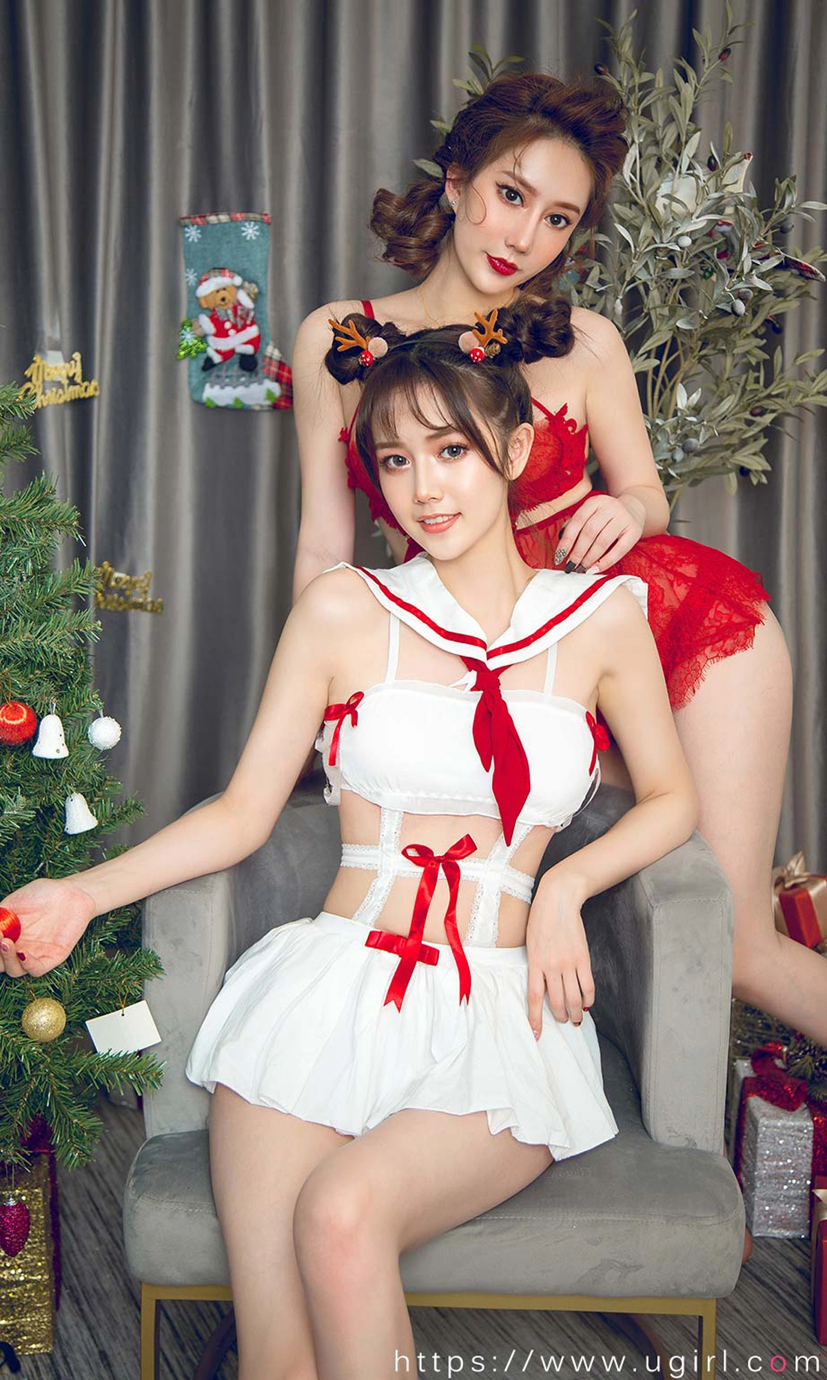 Ugirls尤果网 爱尤物专辑 - VOL.1680 圣诞姐妹来狂欢 苏小曼&唐小糖 2